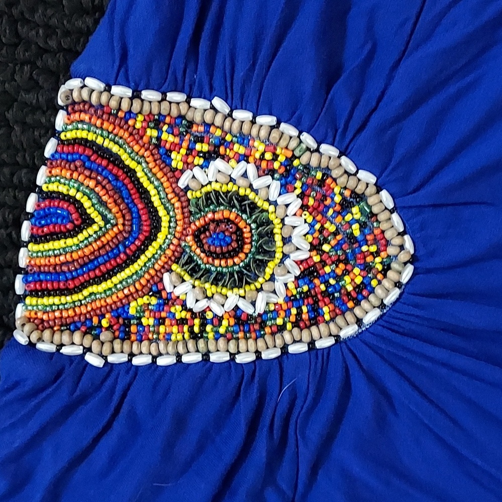 Beaded strapless shirt